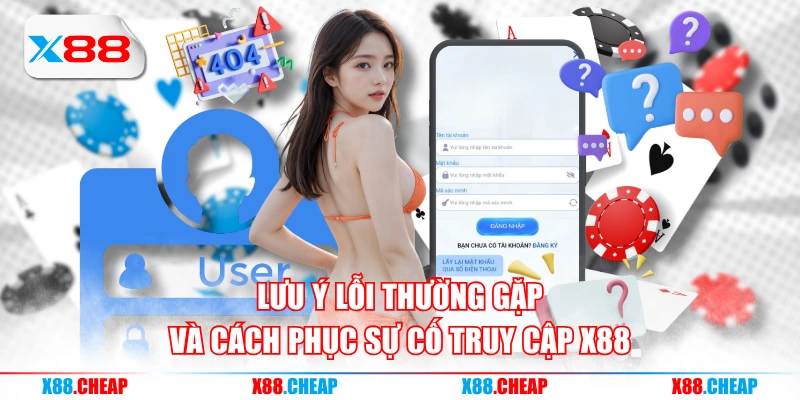 Lưu ý lỗi thường gặp và cách phục sự cố truy cập X88